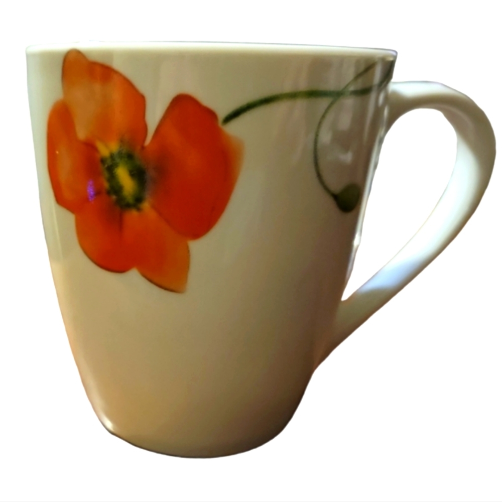 1 Vtg Tabletops Gallery Palermo Poppy Porcelain Mug/Cup Coffee Tea Cider 10 Oz